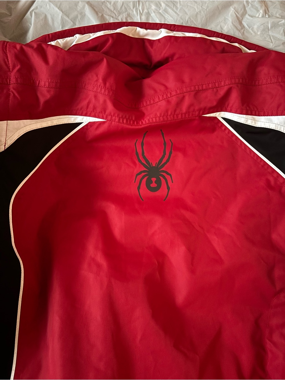 Spyder Red White Black Sport Ski Jacket - Picture 7 of 12